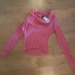 French connection sweater -pink mohair blend NWT